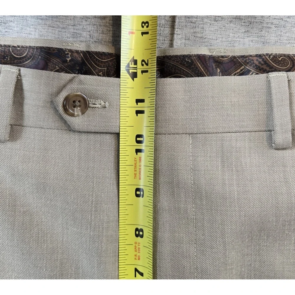 Lauren  by Ralph Lauren Men's Pleated Dress Pants Cuff Hem Lightweight 40